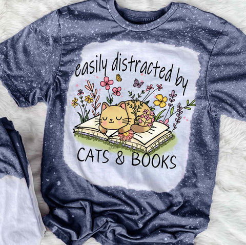 Easily Distracted By Cats & Books