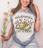 Easily Distracted By Cats & Books