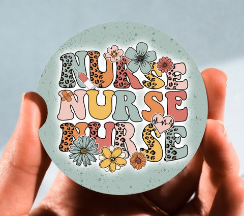 Set of 2 Car Coasters, Nurse